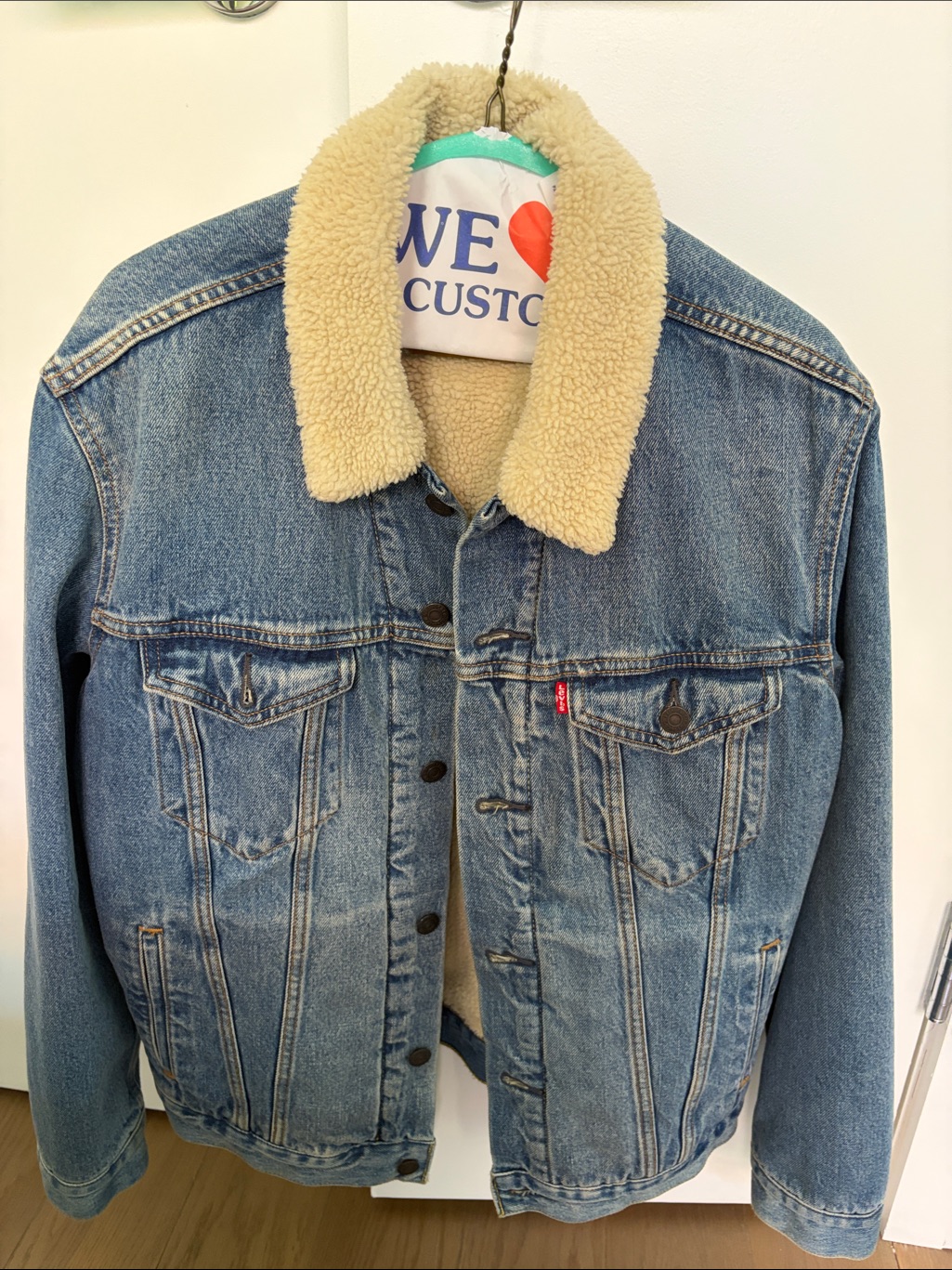 Levi's Blue Denim Sherpa-Lined Jacket